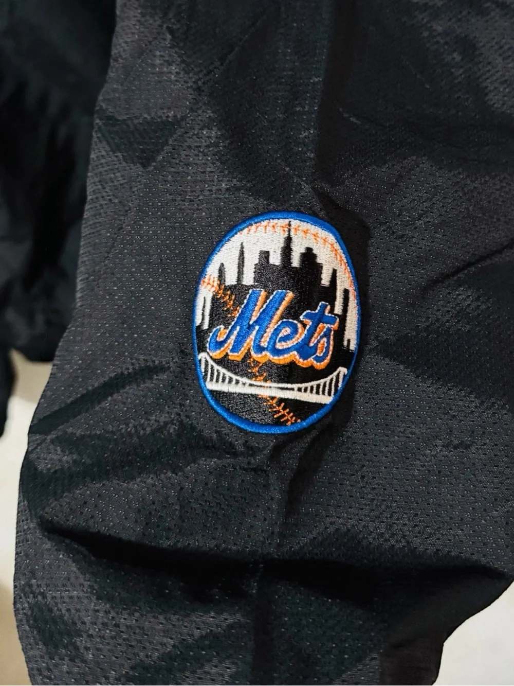 NEW YORK METS Baseball Jacket Windbreaker Dugout Majestic MLB Collection Mens